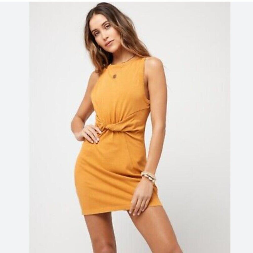 L*Space Anthropologie Brown Seaview Dress